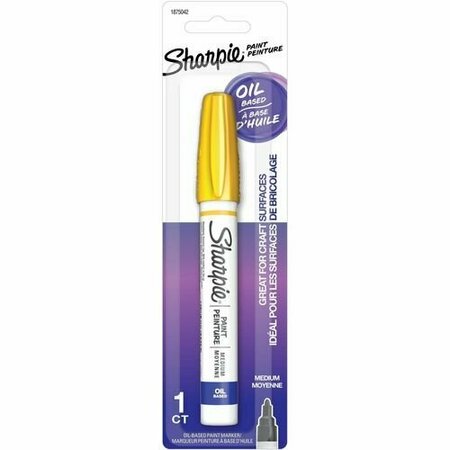 NEWELL BRANDS Sharpie Paint Marker, Oil-Based, Medium Point, Yellow SAN1875042